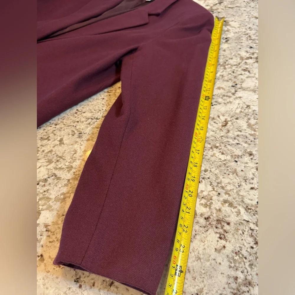 Sag Harbor Deep Wine Blazer 100% Wool - Picture 3 of 5